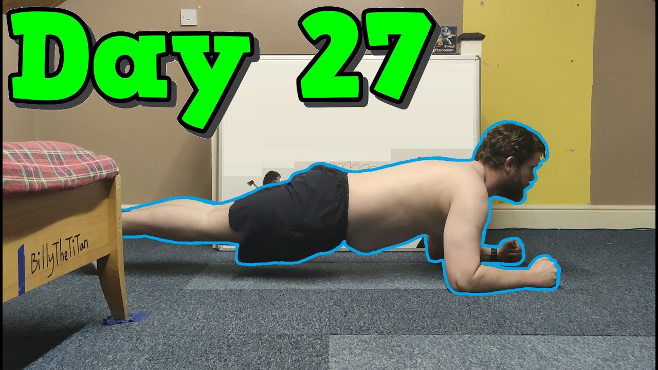 Planking Every Day For 30 Days (Weight Loss Time Lapse)