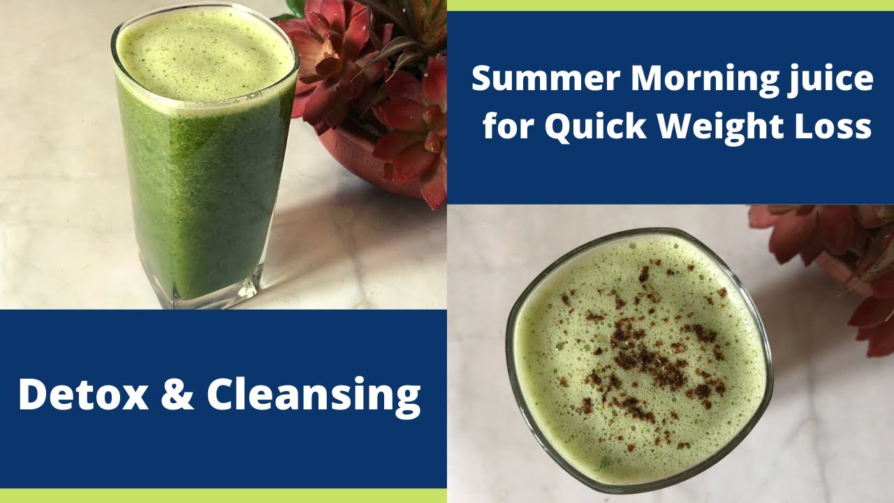 Summer Morning Juice Recipe for Quick Weight Loss | Healthy Green Juice for Detox & Cleansing