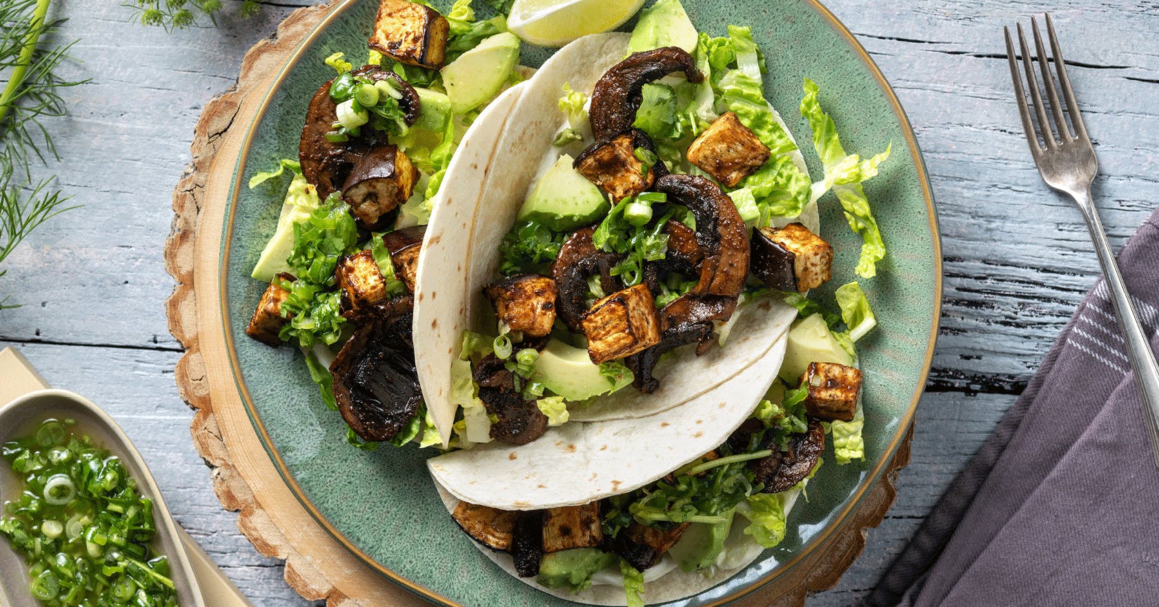 Vegan taco recipe: healthy mushroom tacos
